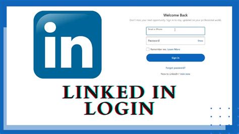 linkedin login account